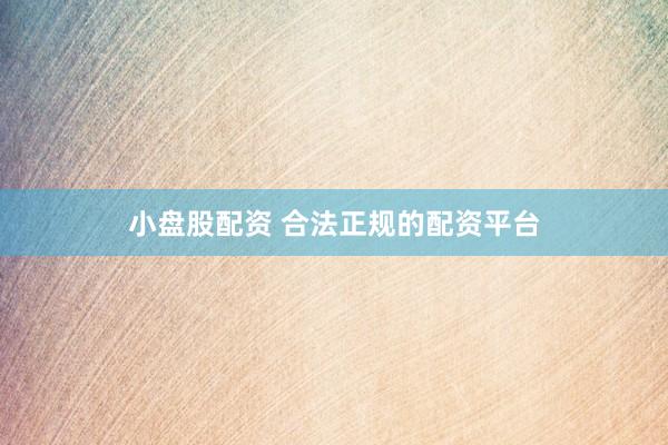 小盘股配资 合法正规的配资平台