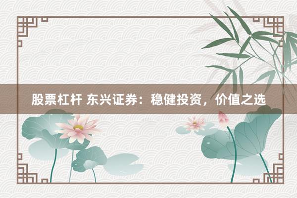 股票杠杆 东兴证券：稳健投资，价值之选