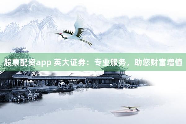 股票配资app 英大证券：专业服务，助您财富增值