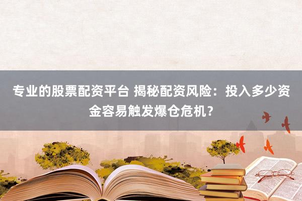 专业的股票配资平台 揭秘配资风险：投入多少资金容易触发爆仓危机？