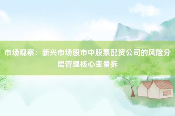 市场观察：新兴市场股市中股票配资公司的风险分层管理核心变量拆