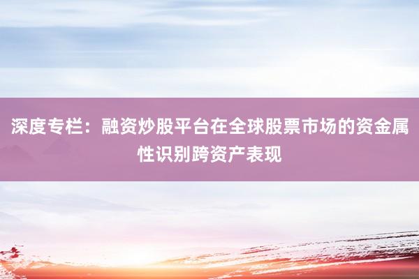 深度专栏：融资炒股平台在全球股票市场的资金属性识别跨资产表现